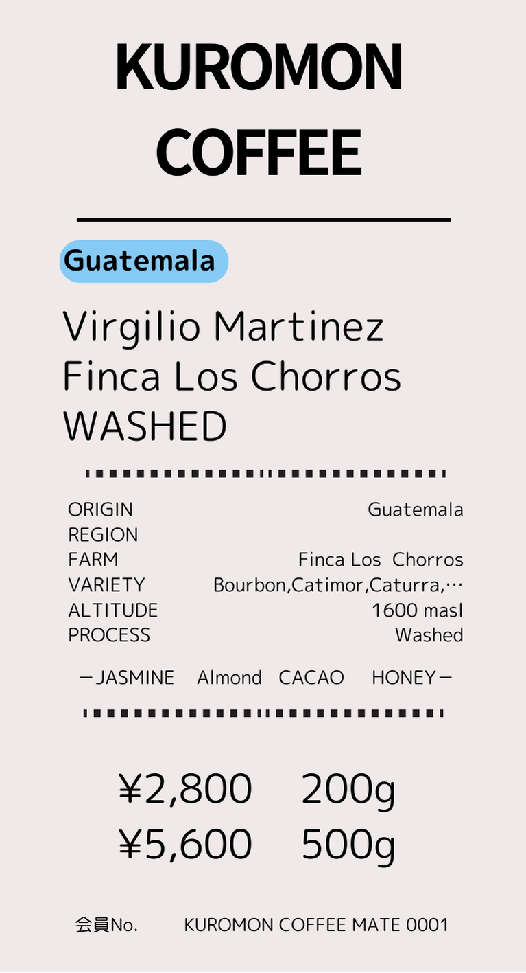 【 Guatemara】Virgilio Martinez  WASHED